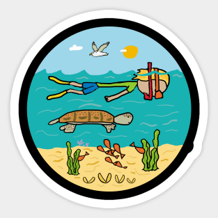 Snorkeling Sticker